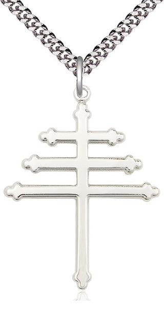 Sterling Silver Maronite Cross Medal Catholic Jewelry