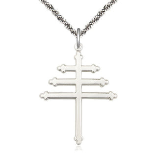 Sterling Silver Maronite Cross Medal Catholic Jewelry