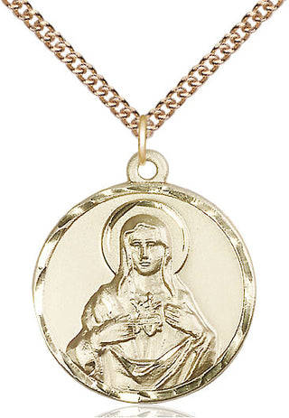 14kt Gold Immaculate Heart of Mary Medal