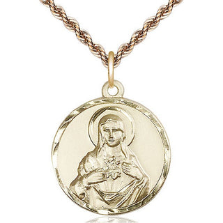 14kt Gold Immaculate Heart of Mary Medal