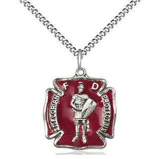 Pewter Saint Florian Medal Religious Jewelry Engraved Catholic Saint Jewelry