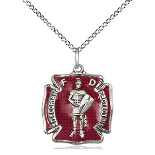 Sterling Silver Saint Florian Medal Religious Jewelry Engraved Catholic Saint Jewelry