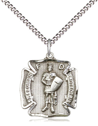 Pewter Saint Florian Medal Religious Jewelry Engraved Catholic Saint Jewelry