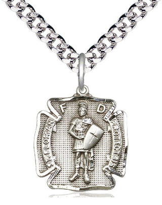 Pewter Saint Florian Medal Religious Jewelry Engraved Catholic Saint Jewelry