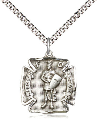 Pewter Saint Florian Medal Religious Jewelry Engraved Catholic Saint Jewelry