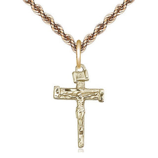 14kt Gold Filled Nail Crucifix Medal Religious Jewelry