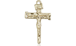 14kt Gold Nail Crucifix Medal