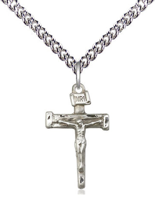 Sterling Silver Nail Crucifix Medal Religious Jewelry