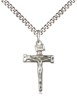 Sterling Silver Nail Crucifix Medal Religious Jewelry