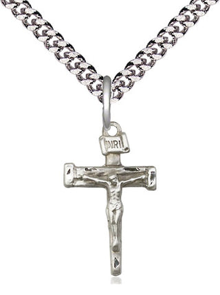Sterling Silver Nail Crucifix Medal Religious Jewelry