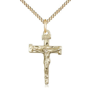 14kt Gold Filled Nail Crucifix Medal Catholic Jewelry