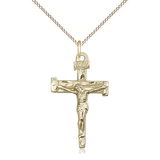 14kt Gold Filled Nail Crucifix Medal Catholic Jewelry