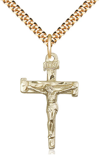 14kt Gold Filled Nail Crucifix Medal Catholic Jewelry