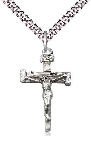 Sterling Silver Nail Crucifix Medal Catholic Jewelry