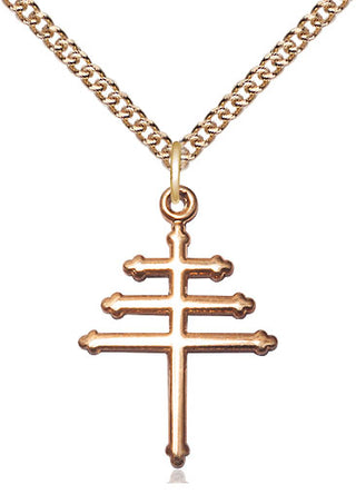 14kt Gold Filled Maronite Cross Medal Catholic Jewelry