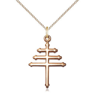 14kt Gold Maronite Cross Medal