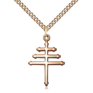 14kt Gold Maronite Cross Medal