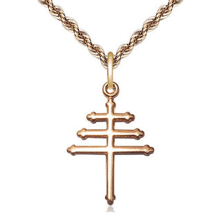14kt Gold Maronite Cross Medal