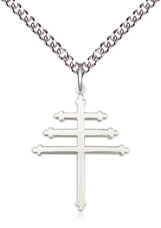 Sterling Silver Maronite Cross Medal Catholic Jewelry