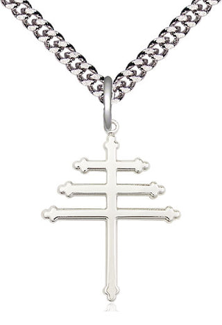 Sterling Silver Maronite Cross Medal Catholic Jewelry