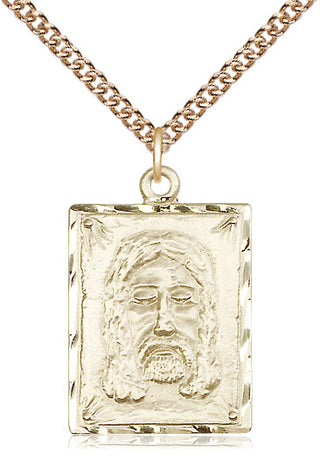 14kt Gold Holy Face Medal