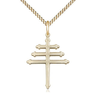 14kt Gold Filled Maronite Cross Medal Catholic Jewelry