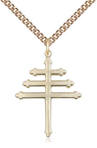 14kt Gold Filled Maronite Cross Medal Catholic Jewelry
