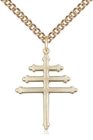 14kt Gold Filled Maronite Cross Medal Catholic Jewelry