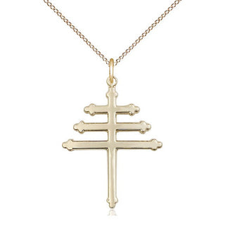 14kt Gold Maronite Cross Medal