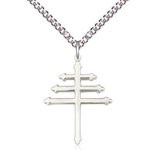 Sterling Silver Maronite Cross Medal Catholic Jewelry