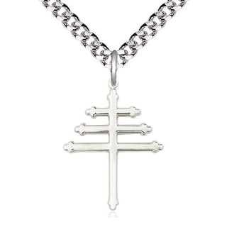 Sterling Silver Maronite Cross Medal Catholic Jewelry