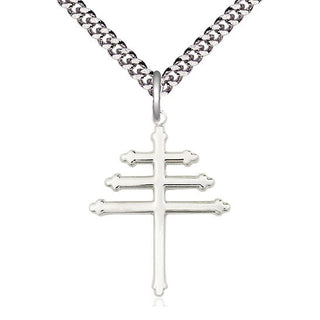 Sterling Silver Maronite Cross Medal Catholic Jewelry