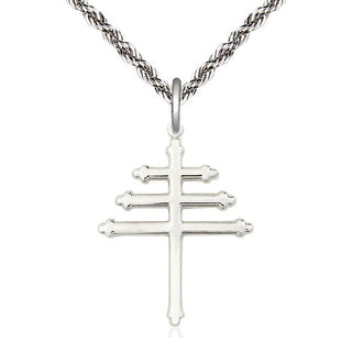Sterling Silver Maronite Cross Medal Catholic Jewelry