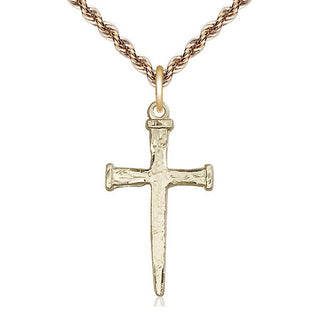 14kt Gold Nail Cross Medal