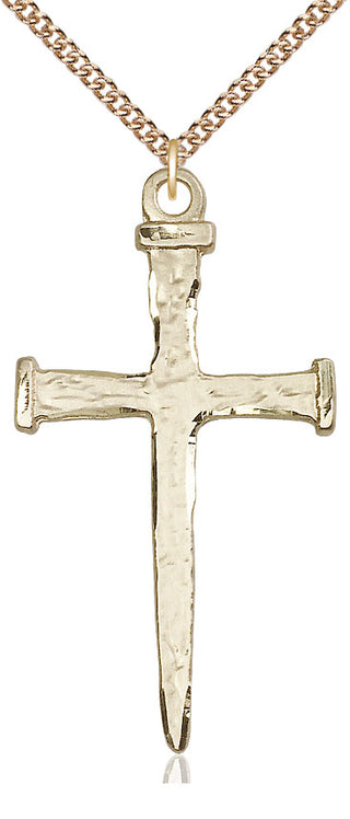 14kt Gold Nail Cross Medal