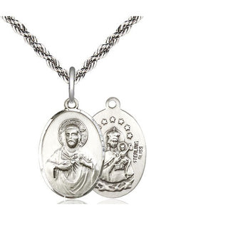 Sterling Silver Scapular Medal Religious Jewelry