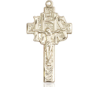 14kt Gold Filled Crucifix-IHS Medal