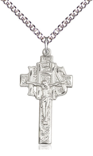 Sterling Silver Crucifix-IHS Medal Catholic Jewelry