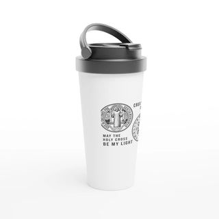 St. Benedict Medal Black and Grey Travel Mug - view 2