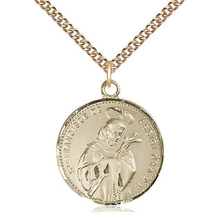 14kt Gold Filled Saint Francis of Assisi Medal Catholic Jewelry