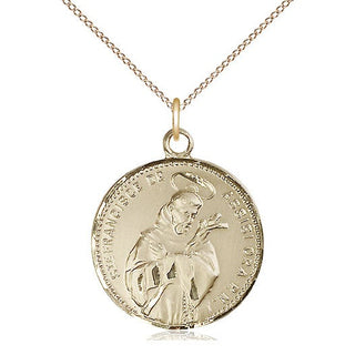 14kt Gold Saint Francis of Assisi Medal