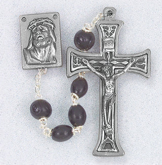 Palissander Bead Rosary With Deluxe Crucifix and Box