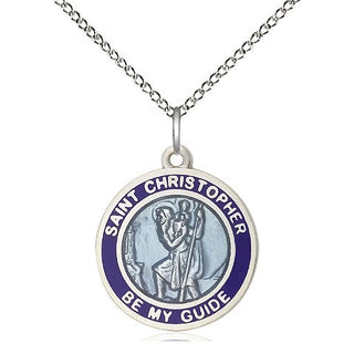 Sterling Silver Saint Christopher Medal Religious Jewelry