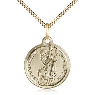 14kt Gold Filled Saint Christopher Medal Religious Jewelry