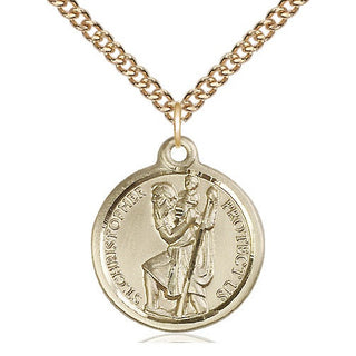 14kt Gold Saint Christopher Medal