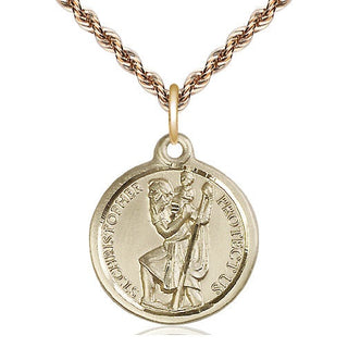 14kt Gold Saint Christopher Medal
