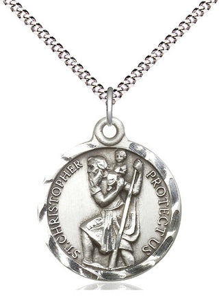 Sterling Silver Saint Christopher Medal Religious Jewelry
