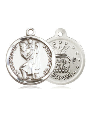 Pewter Saint Christopher Air Force Medal