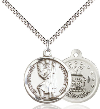 Pewter Saint Christopher Air Force Medal | Medium
