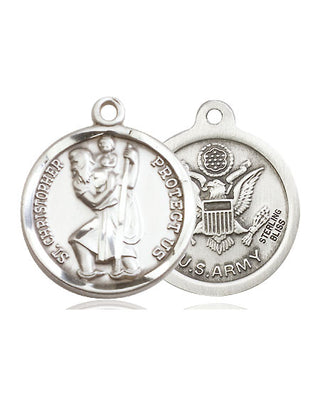 Pewter Saint Christopher Army Medal